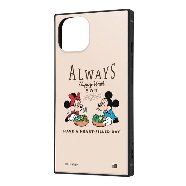ingrem iPhone 14 / 13 ディズニーキャラクター 耐衝撃ハイブリッドケース KAKU アースデイ_サラダ