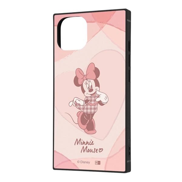 ingrem iPhone 14 / 13 ディズニーキャラクター 耐衝撃ハイブリッドケース KAKU ミニーマウスとハート