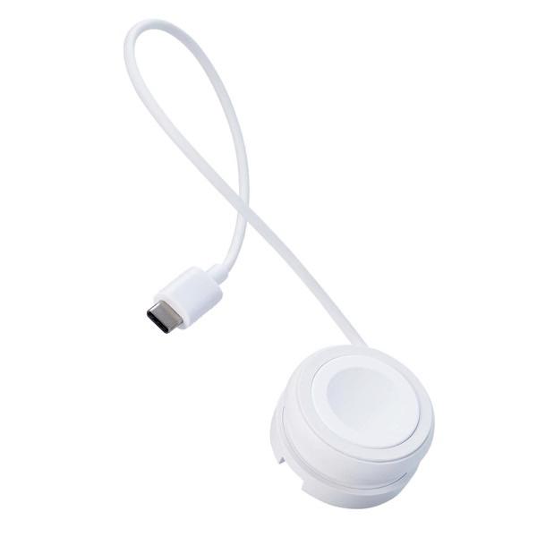 エレコム ELECOM Apple Watch 磁気充電ケーブル 高速充電巻き取りタイプ USB Type-C 0.23m ホワイト MPA-AWMCQWH