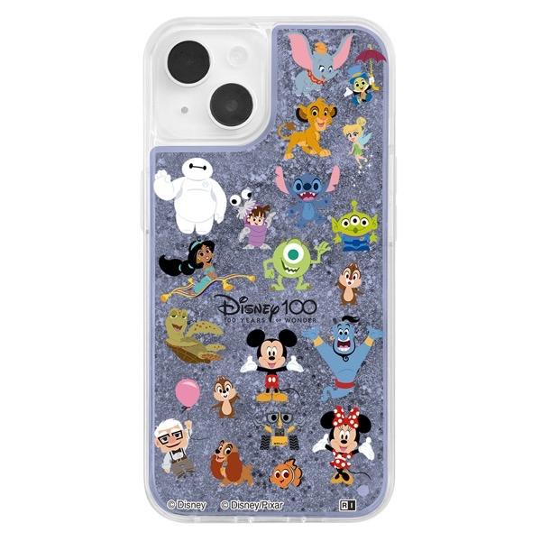 ingrem イングレム iPhone 14 / 13 ディズニー 100周年限定デザイン ラメ グリッターケース 100周年_集合_3 IJ-DP36LG1S/DNP2
