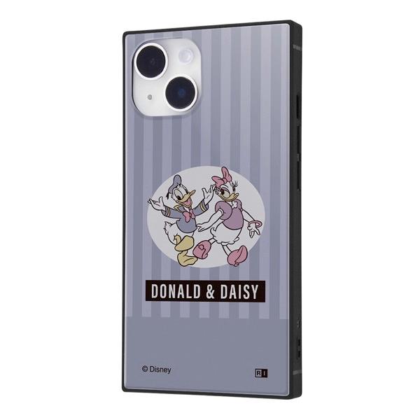 ingrem iPhone 14 / 13 ディズニーキャラクター 耐衝撃ハイブリッドケース KAKU ドナルド&デイジー_80年代