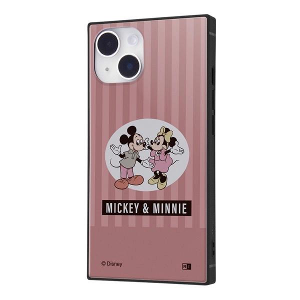 ingrem iPhone 14 / 13 ディズニーキャラクター 耐衝撃ハイブリッドケース KAKU ミッキー&ミニー_80年代