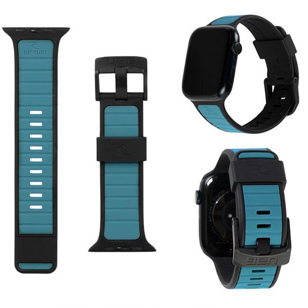 UAG ユーエージー Apple Watch 49 / 45 / 44 / 42mm Rip Curl TORQUAY (リップカール トーキー) Black/Turquoise UAG-AWL-RCTQ-BK/TQ