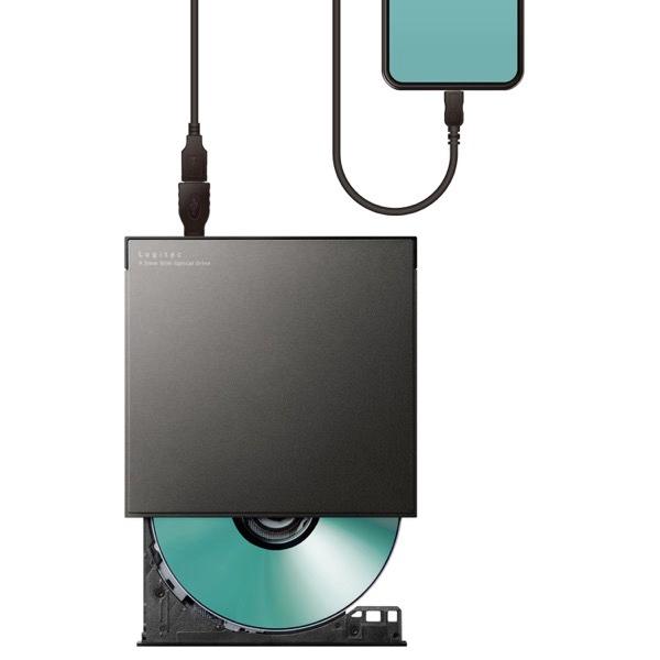 Logitec ロジテック スマホ用CD録音ドライブ 有線 Android対応 USB2.0 ブラック LDR-SM8URBK