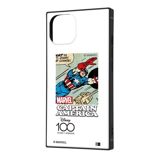 ingrem iPhone 14 / 13 ディズニー 100周年限定デザイン 耐衝撃ハイブリッドケース KAKU 100周年 キャプテン・アメリカ