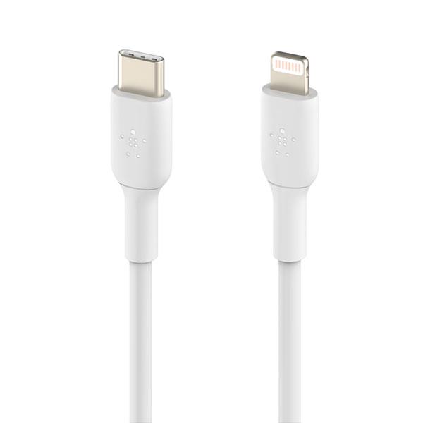 BELKIN ベルキン BOOST↑ CHARGE USB-C to Lightning MFi認証 PVCケーブル 2m PD対応 ホワイト CAA003bt2MWH