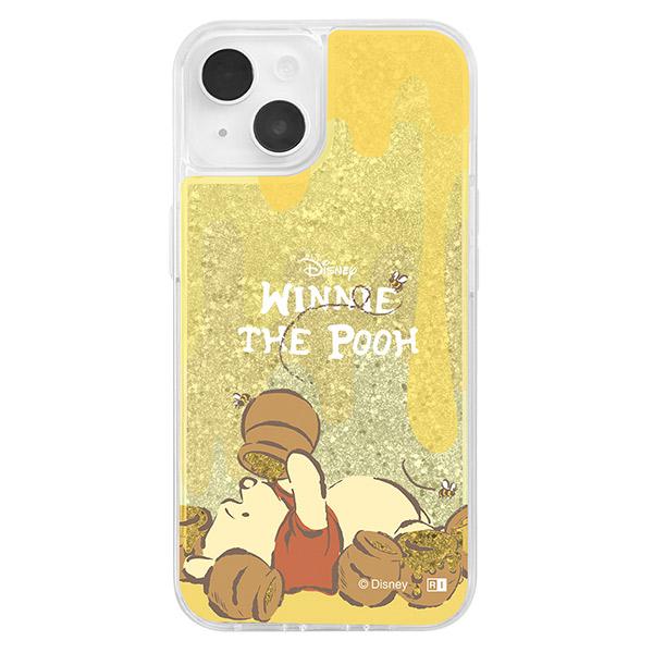 ingrem イングレム iPhone 14 / 13 ディズニーキャラクター ラメ グリッターケース プーと沢山のはちみつ IJ-DP36LG1S/PO38
