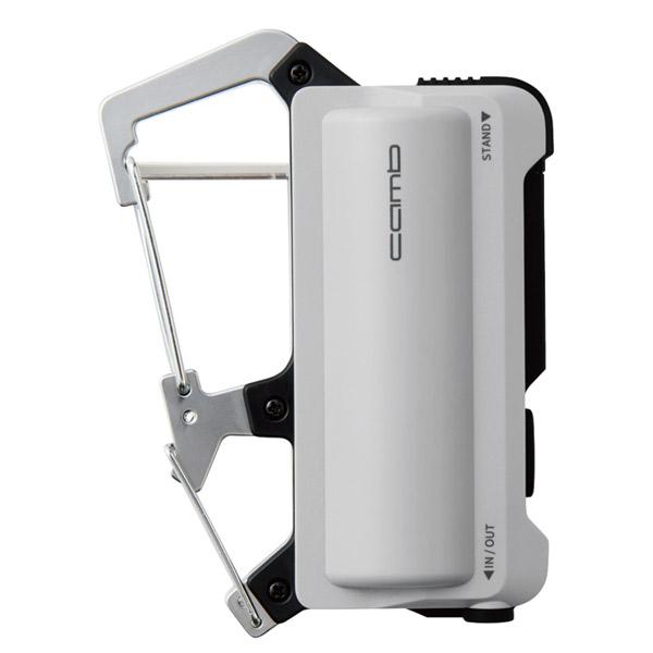 エレコム モバイルバッテリー カラビナ一体型 15W USB-C入出力1ポート 5000mAh 防水・防塵・耐衝撃 IP44 ライトグレー