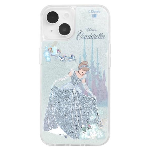 ingrem イングレム iPhone 14 / 13 ディズニーキャラクター ラメ グリッターケース シンデレラ_ブルードレス IJ-DP36LG1S/CN6