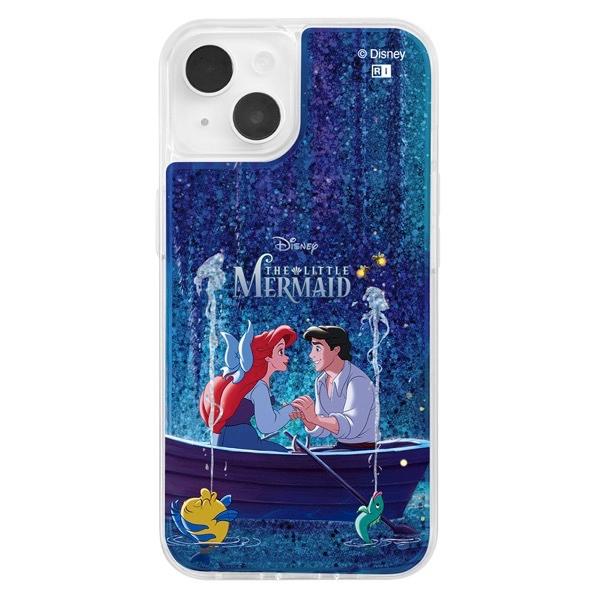 ingrem イングレム iPhone 14 / 13 ディズニーキャラクター ラメ グリッターケース アリエル_ボートデート IJ-DP36LG1S/AR9