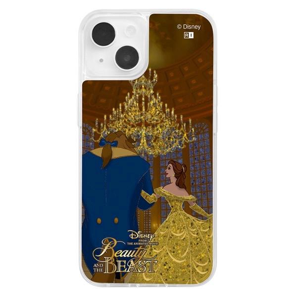 ingrem イングレム iPhone 14 / 13 ディズニーキャラクター ラメ グリッターケース ベル_二人だけの舞踏会 IJ-DP36LG1S/BL8