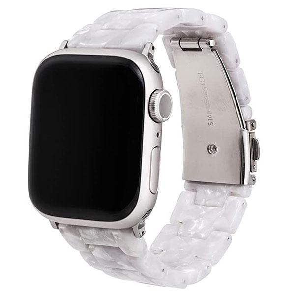 GRAMAS COLORS グラマス カラーズ Apple Watch 41 / 40 / 38mm bonbon 軽量樹脂ウォッチバンド ホワイト CWBPB-AW02WHT