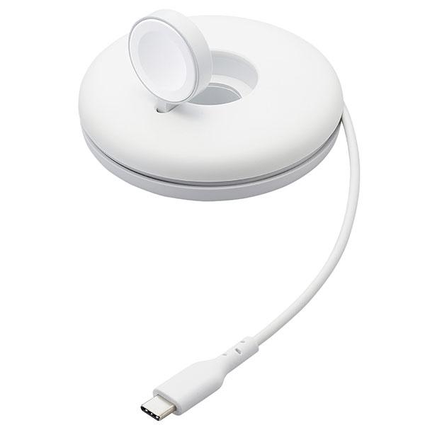 エレコム ELECOM Apple Watch磁気充電ケーブル 高速充電対応 スタンドタイプ USB Type-C ホワイト MPA-AWSTCQWH