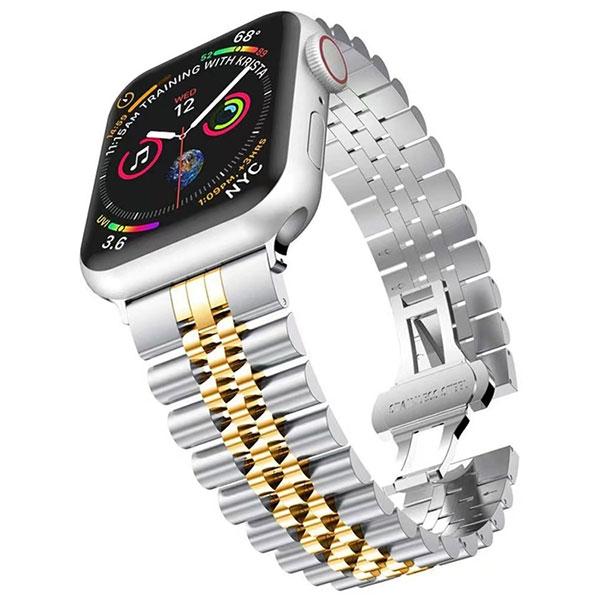 truffol トラッフル Apple Watch 49 / 45 / 44 / 42mm クラシックバンド ジュビリー シルバー/ゴールド TFJB4249SG