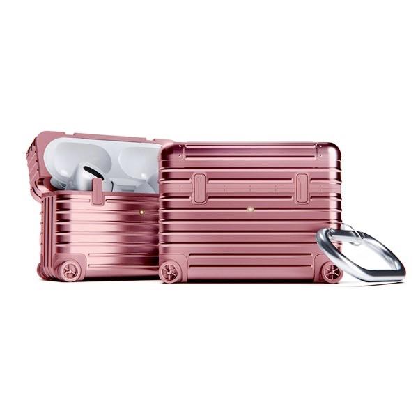 miak ミアック AirPods Pro 第 2 / 1世代 スーツケースデザイン キャリーケース カラビナ付 ピンク MA25214APP2