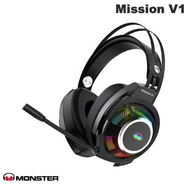 MONSTER CABLE ゲーミング ヘッドセット Mission V1 バーチャル 7.1 サラウンドサウンド MH72001