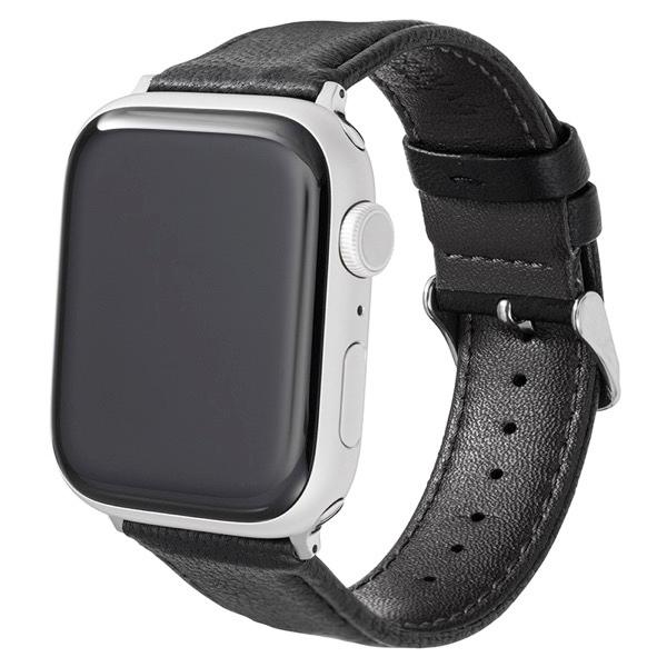 GRAMAS COLORS Apple Watch 49 / 45 / 44 / 42mm Lumiere スコッチガードレザーバンド ブラック