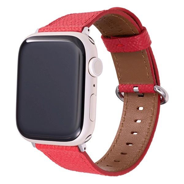 GRAMAS COLORS Apple Watch 49 / 45 / 44 / 42mm Mijas 本革 クロスグレインレザーバンド カーマイン