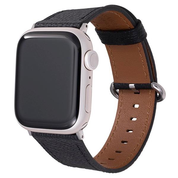 GRAMAS COLORS Apple Watch 41 / 40 / 38mm Mijas 本革 クロスグレインレザーバンド ブラック