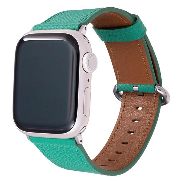 GRAMAS COLORS Apple Watch 41 / 40 / 38mm Mijas 本革 クロスグレインレザーバンド ターコイズ