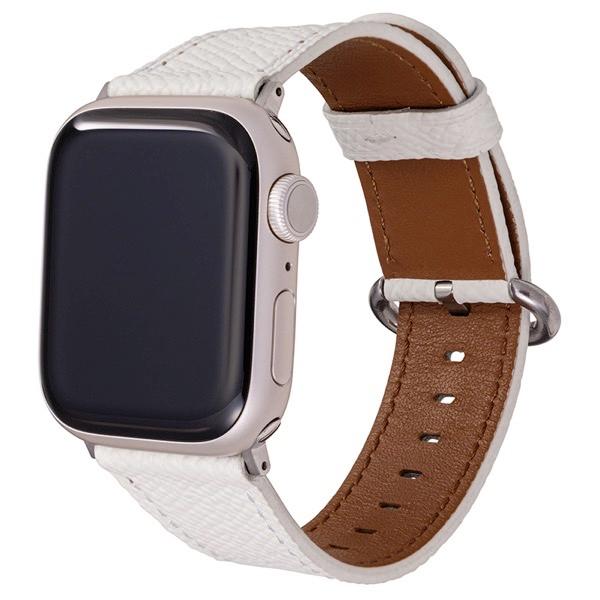 GRAMAS COLORS Apple Watch 41 / 40 / 38mm Mijas 本革 クロスグレインレザーバンド ホワイト