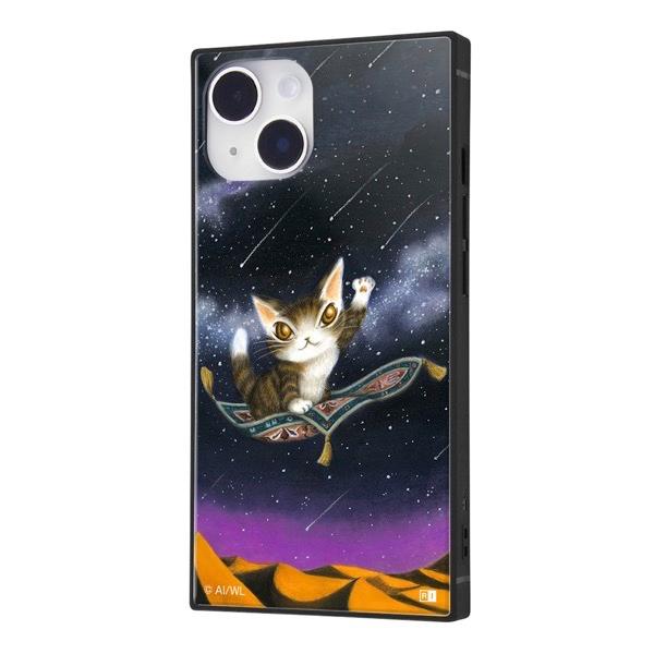 ingrem イングレム iPhone 14 / 13 猫のダヤン 耐衝撃ハイブリッドケース KAKU ダヤン_砂漠の流れ星 IQ-IP36K3TB/DY2
