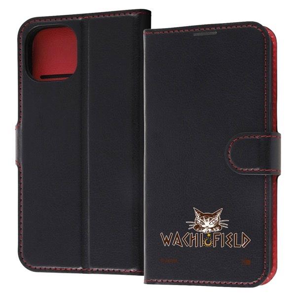 ingrem iPhone 14 / 13 猫のダヤン 耐衝撃 手帳型レザーケースマグネット ダヤン_WACHIFIELDロゴ