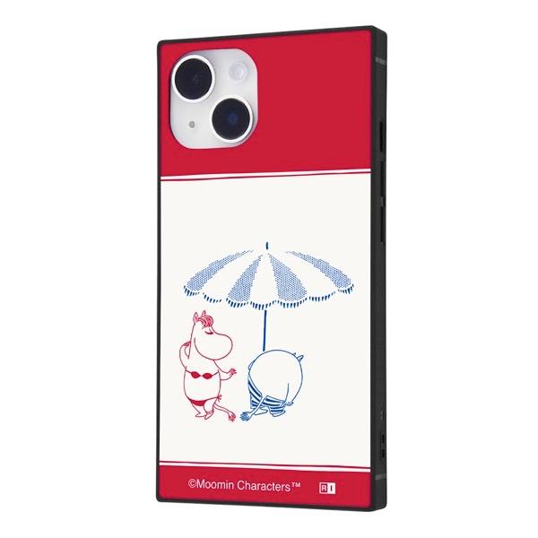ingrem iPhone 14 / 13 ムーミン 耐衝撃ハイブリッドケース KAKU RIVIERA_水着