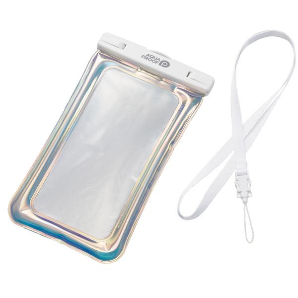 エレコム ELECOM スマートフォン用 防水ケース IPX8 ネックストラップ付属 オーロラ P-WPSF04ARR