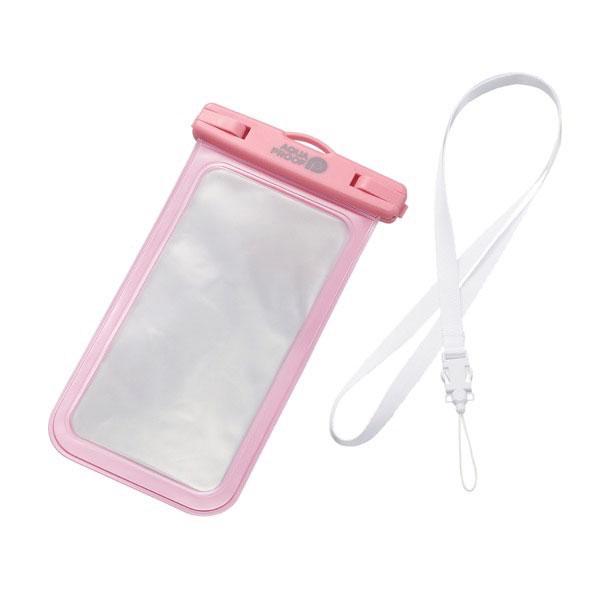 エレコム ELECOM スマートフォン用 防水ケース IPX8 ネックストラップ付属 ピンク P-WPSN04PN