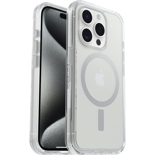 OtterBox オッターボックス iPhone 15 Pro SYMMETRY (シンメトリー) 耐衝撃 抗菌 MagSafe対応 Clear 77-93026
