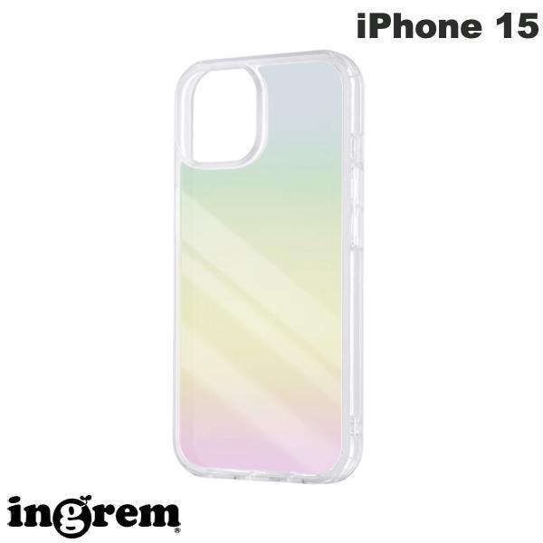 ingrem イングレム iPhone 15 ガラスハイブリッドケース オーロラ IS-P41CC11/ARM