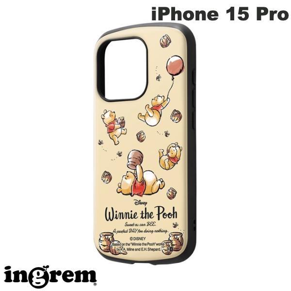 ingrem イングレム iPhone 15 Pro ディズニー 耐衝撃ケース MiA プーさんとはちみつ IN-DP42AC4/PO12
