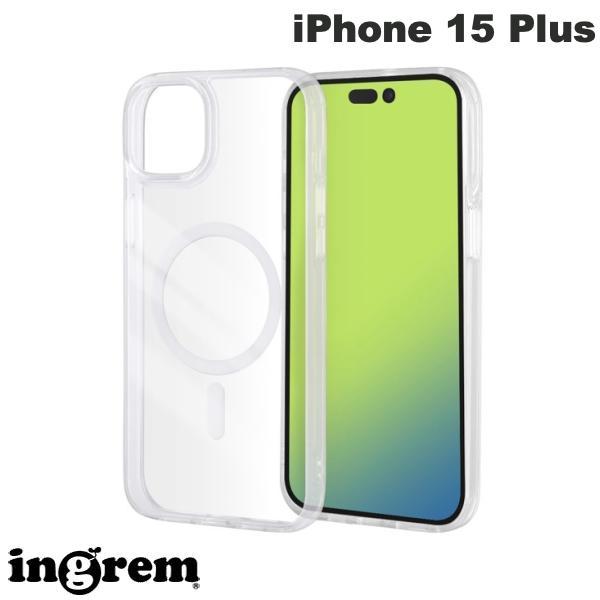 ingrem イングレム iPhone 15 Plus 耐衝撃ハイブリッドケース MagSafe マグネット式アクセサリー対応 クリア IN-P43MG2/CM