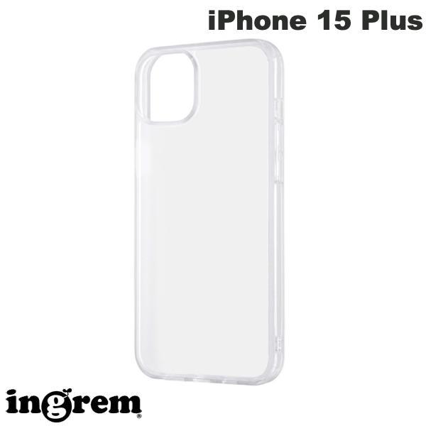 ingrem イングレム iPhone 15 Plus ガラスハイブリッドケース マット クリア IS-P43CC11/MCM