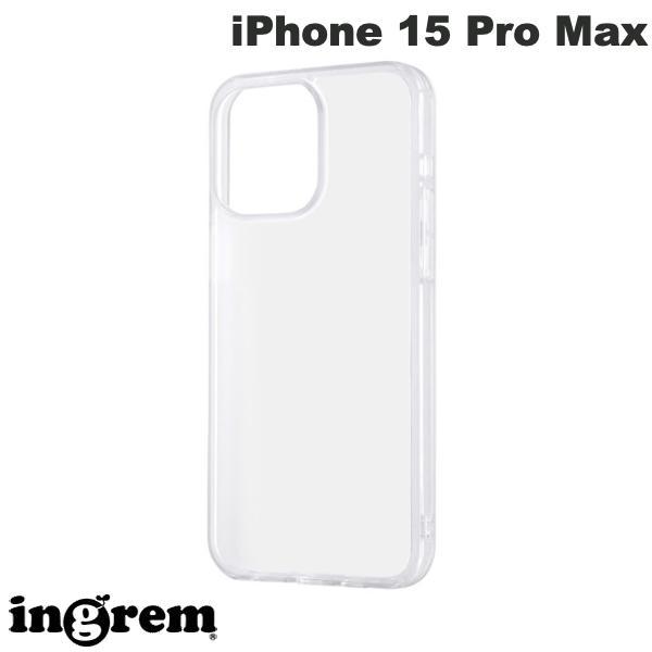 ingrem イングレム iPhone 15 Pro Max ガラスハイブリッドケース マット クリア IS-P44CC11/MCM