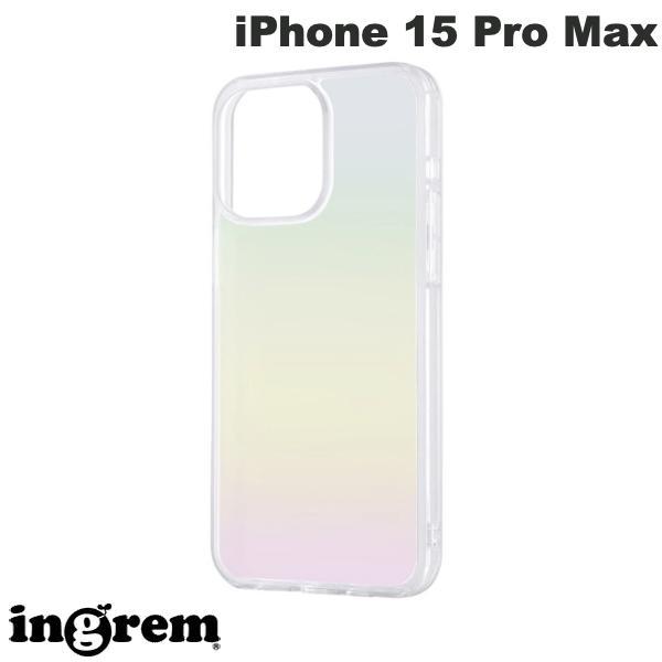 ingrem イングレム iPhone 15 Pro Max ガラスハイブリッドケース マット オーロラ IS-P44CC11/MARM