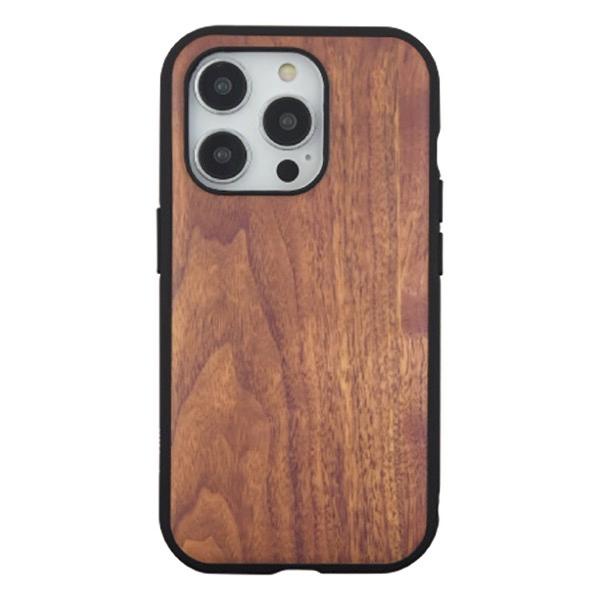 gourmandise グルマンディーズ iPhone 15 Pro 耐衝撃ケース IIIIfi+ (イーフィット) ウォールナット IFT-157WN