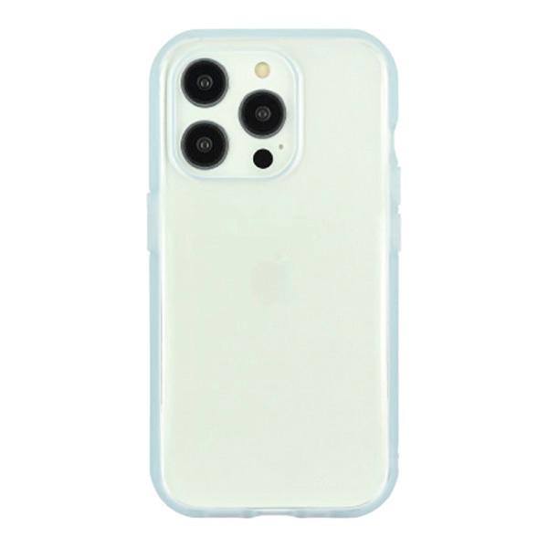 gourmandise グルマンディーズ iPhone 15 Pro 耐衝撃ケース IIIIfi+ (イーフィット) Clear ライトブルー IFT-158LBL