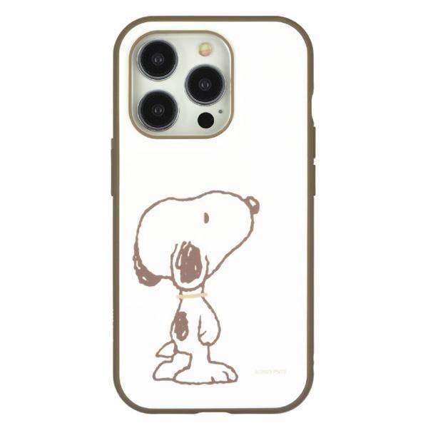 gourmandise グルマンディーズ iPhone 15 Pro 耐衝撃ケース IIIIfi+ (イーフィット) ピーナッツ スヌーピー SNGG-04B