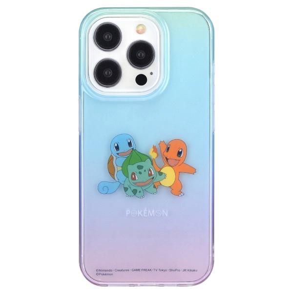 gourmandise グルマンディーズ iPhone 15 Pro ソフトケース ポケットモンスター フシギダネ&ヒトカゲ&ゼニガメ POKE-865B