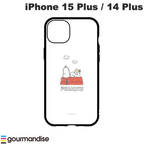 gourmandise グルマンディーズ iPhone 15 Plus / 14 Plus 耐衝撃ケース IIIIfi+ (イーフィット) ピーナッツ ドッグハウス SNGG-05A