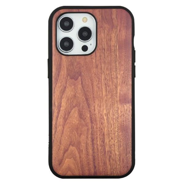gourmandise グルマンディーズ iPhone 15 Pro Max 耐衝撃ケース IIIIfi+ (イーフィット) ウォールナット IFT-167WN