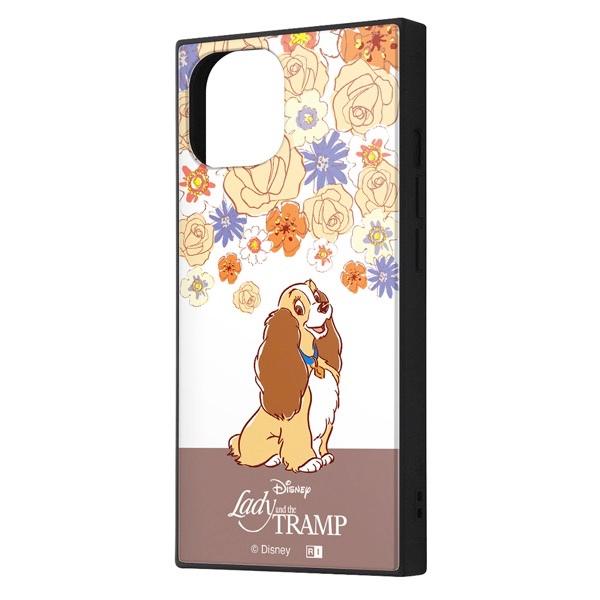ingrem イングレム iPhone 15 / 14 / 13 ディズニー ハイブリッドケース KAKU レディ_フラワー IQ-DP41K3TB/WN2