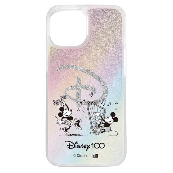 ingrem イングレム iPhone 15 / 14 / 13 ディズニー 100周年限定デザイン ラメ グリッターケース 100周年_ミッキー&ミニー