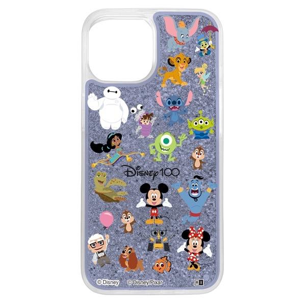 ingrem イングレム iPhone 15 / 14 / 13 ディズニー 100周年限定デザイン ラメ グリッターケース 100周年_集合_3 IJ-DP41LG1S/DNP2