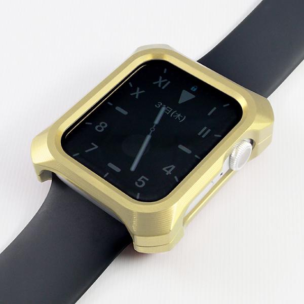 GILD design ギルドデザイン Apple Watch 45mm Series 8 / 7 ジュラルミン削り出し ソリッドバンパー シャンパンゴールド GW-508