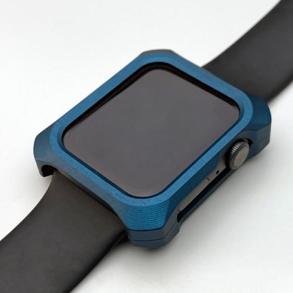 GILD design ギルドデザイン Apple Watch 45mm Series 8 / 7 ジュラルミン削り出し ソリッドバンパー マットブルー GW-510