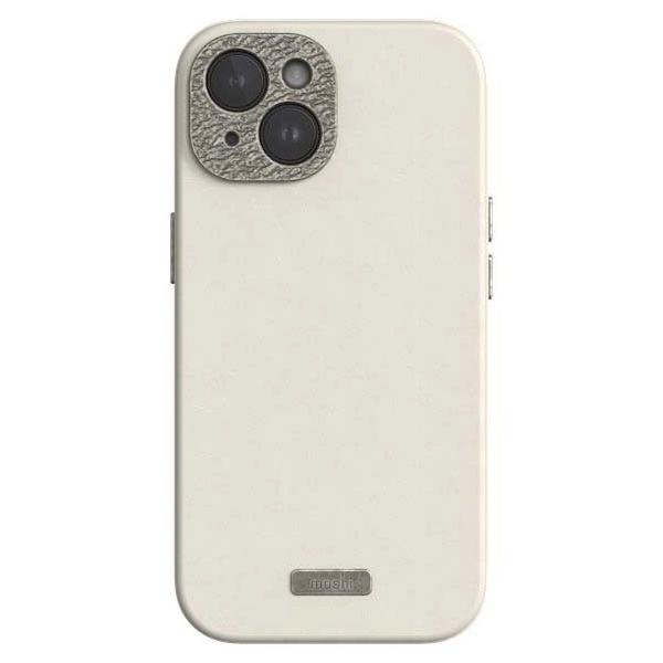 moshi エヴォ iPhone 15 Napa MagSafe対応 Eggnog White mo-napwn-wh
