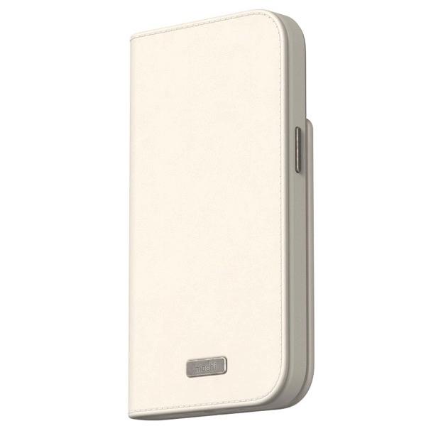 moshi エヴォ iPhone 15 Overture MagSafe対応 手帳型ケース Eggnog White mo-ovtwn-wh